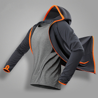 户外钓鱼防晒服夏季男款速干透气轻薄防晒衣长袖连帽外套垂钓服装_灰色衣速干款_L码建议体重120-140斤