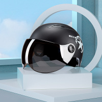 夏季电动车头盔_哈雷-只有镜片_透明短镜片