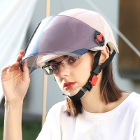 安驰569基础款电动车头盔夏季防晒帽男女通用大小可调节_569黑色配茶镜_均码