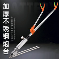 不锈钢炮台支架鱼竿支架钓鱼地插台钓架杆竿架渔具用品鱼杆支撑架_黑色_1.5m