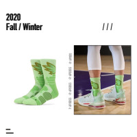 篮球好物专业毛巾底球袜男实战训练长筒精英篮球袜中高筒_橙_均码38-44