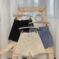 JS#6010春夏新款女装弹力牛仔短裤_XL（130-150斤）_杏色