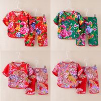 可可的小迷妹LY 夏季薄款东北风套装_中国风套装红凤凰_80可开档建议身高75-85CM内