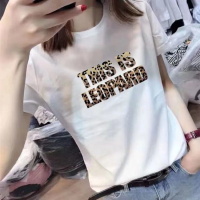 2021夏季新款棉男女白色短袖宽松T恤韩版半袖百搭上衣服_豹纹米奇_S码建议体重80-100斤