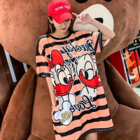 冰丝十秒速干家居服印花大码宽松连衣裙_十秒速干18号_XXL(160-180斤)