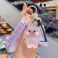 水晶兔子钥匙扣女可爱_水晶腮红动物-小鸡