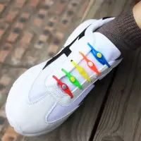 希希WT懒人鞋带扣小白鞋免系鞋带Z_黑_1套(12根)