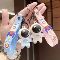 青慕钥匙扣 太空人钥匙扣 宇航员情侣钥匙扣 卡通钥匙挂件_黄色嘟嘟鸭