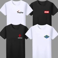 夏季男士短袖t恤中青年韩版半袖打底衫体恤大码男装上衣服男T恤_小-金鹰白色_M