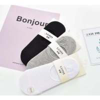 男/女袜子同款空调隐形彩色袜子5双装_男款3黑2白