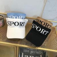 帽子女鸭舌帽户外遮阳帽女夏季空顶帽休闲韩版百搭新款防晒太阳帽_SPORT款空顶-白色_54-60CM有弹性