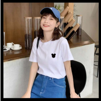 饭饭专属情侣印花短袖(男女同款)_白色米妮_3XL(体重149-169斤)