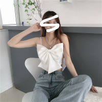 涵涵蝴蝶结吊带背心ZCX0210_黑色_2XL(108胸围)