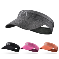 可折叠空顶帽男女夏季速干太阳帽防晒跑步遮阳帽子马拉松越野跑帽_灰色_可调节(头围45cm_70cm)