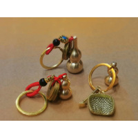 黄铜葫芦钥匙扣三组装_黄铜葫芦钥匙扣三组装