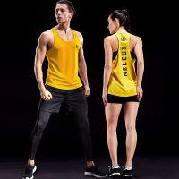 YY宽松大码健身服跑步速干透气无袖T恤衫H_5007蓝色_L