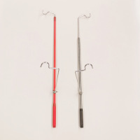 钓鱼鱼竿支架炮台碳素架杆不锈钢拐角支架头后挂刘大师同款支架_不锈钢支架头右手小号