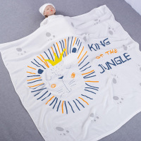 萱萱妈婴童屋竹纤维棉冰丝毛巾被婴儿盖毯GT_小狮子_110*110