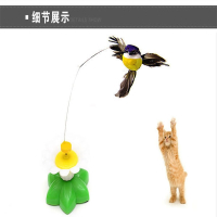 猫玩具旋转逗猫棒猫咪互动飞舞蝴蝶小鸟猫咪_一个装颜色随机电动蝴蝶(送电池)