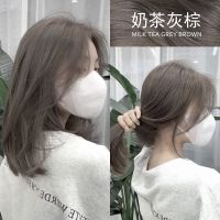 奶茶灰棕色染发剂膏2021流行色女亚麻自然黑茶色植物无刺激_5/3冷金茶色(可盖白发)