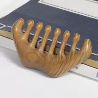羚稀专享绿檀梳子 头皮按摩梳_绿檀嘴唇梳