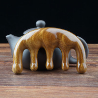 五齿经络梳绿檀头部按摩宽齿木梳檀木大齿梳子_绿檀梳子1个(福袋装)