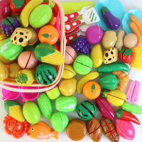 儿童切水果玩具过家家切西瓜蔬菜切切看宝宝厨房套装女孩男切切乐_13可切+11件套