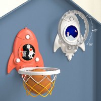 儿童篮球框室内挂式可升降家用免打孔投篮架女宝宝3-6岁男孩玩具_室内免打孔篮球架(红色)