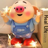 猪小屁玩具同款儿童电动玩具跳舞三只松鼠爬娃摇摆小鸡男礼物_大号奶瓶爬娃男孩_电池版