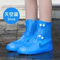 麦岩防水鞋套 雨鞋套 中筒高筒硅胶鞋套雨靴 儿童雨鞋_纯净白加厚耐磨_XXL码（42-43）