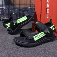 ABC儿童鞋中大童男童沙滩鞋防滑耐磨鞋底轻便凉鞋ABCjoy-21026_21026-黑荧光绿_33