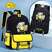 皮卡丘小学生书包1-2-3-4-5-6年级男童书包儿童减负护脊减压背包_黑色_小码(1-3年级)