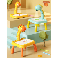 乐维思儿童益智玩具男女童小鹿恐龙投影仪画板绘画投影仪_小鹿投影画板24图案电池