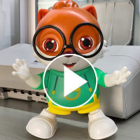 永烁婴儿玩具跳舞三只松鼠练习抬头训练儿宝宝儿童玩具_跳舞三只松鼠5首歌_电池版