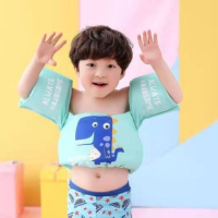 猪花花新款儿童浮力背心幼儿救生衣幼儿游泳臂圈初学宝宝游泳_随机福利款-女孩款
