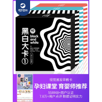 黑白卡片早教婴儿视觉激发大卡益智0-3个月初生宝宝彩色玩具_小卡2本视觉激发(黑白+彩色)+拉拉卡2本