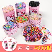 韩版皮筋头绳发圈一次性橡皮筋宝宝扎头发强拉不伤发女童发饰头饰_加厚小圈850根_OPP袋装
