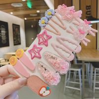 好物严选儿童发夹小女孩头饰宝宝夹子女童可爱五角星发卡婴儿_如图4个装黄色五角星+水滴夹