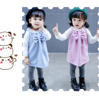2949 婴儿秋冬装1-2-3岁女宝宝呢子公主马甲裙_靓丽小公主连衣裙-粉色_衣标80码
