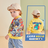 懿琪超酷宝宝双面穿外套上衣A111WT023_藏青色_90#