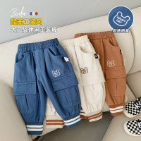 嘟嘟家dhBSH891CCK451 宝宝工装休闲裤子_杏色_120cm