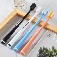 9.9元10支竹炭软毛牙刷家庭装旅游便携牙刷情侣高档_黑白色10只02款