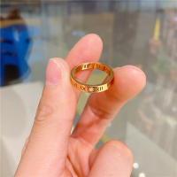 镂空罗马数字戒指男生戒指情侣个性戒指潮流配饰_钢色_10号（内直径19.9mm）