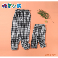 LARBEE/蜡笔小新古星粉丝专享WXL5720子装格子休闲防蚊裤_黑色_150