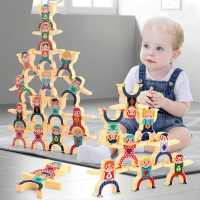 叠叠乐积木叠叠高益智力开发子游戏互动_(普通袋)8人偶+1球+贴纸图纸