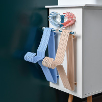 嘉城多功能衣架收纳架 即夹即取 双排大容量_灰色_1个装