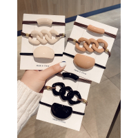 9.9M/9根黑色皮套头绳女冷淡风韩版时尚发圈简约气质发绳_9根头绳(三个颜色)