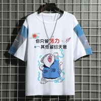 短袖男士体恤衫半袖T恤男宽松大码男装2021新款潮牌学生衣服_黑红爱心_XL