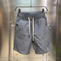 短裤男士夏季速干面料休闲宽松大裤衩修身五分裤时尚潮流沙滩裤_黑色603_M100到119斤左右