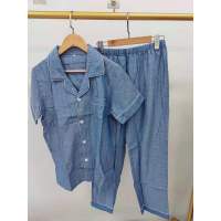 男士 蓝色波点 睡衣套装 GD621_M(140斤